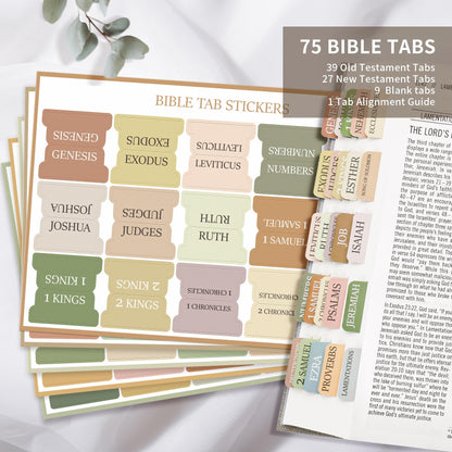 Large Print Laminated Bible Tabs for Easy Navigation