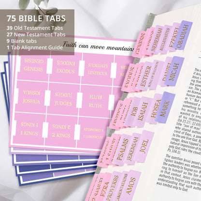 Large Print Laminated Bible Tabs for Easy Navigation