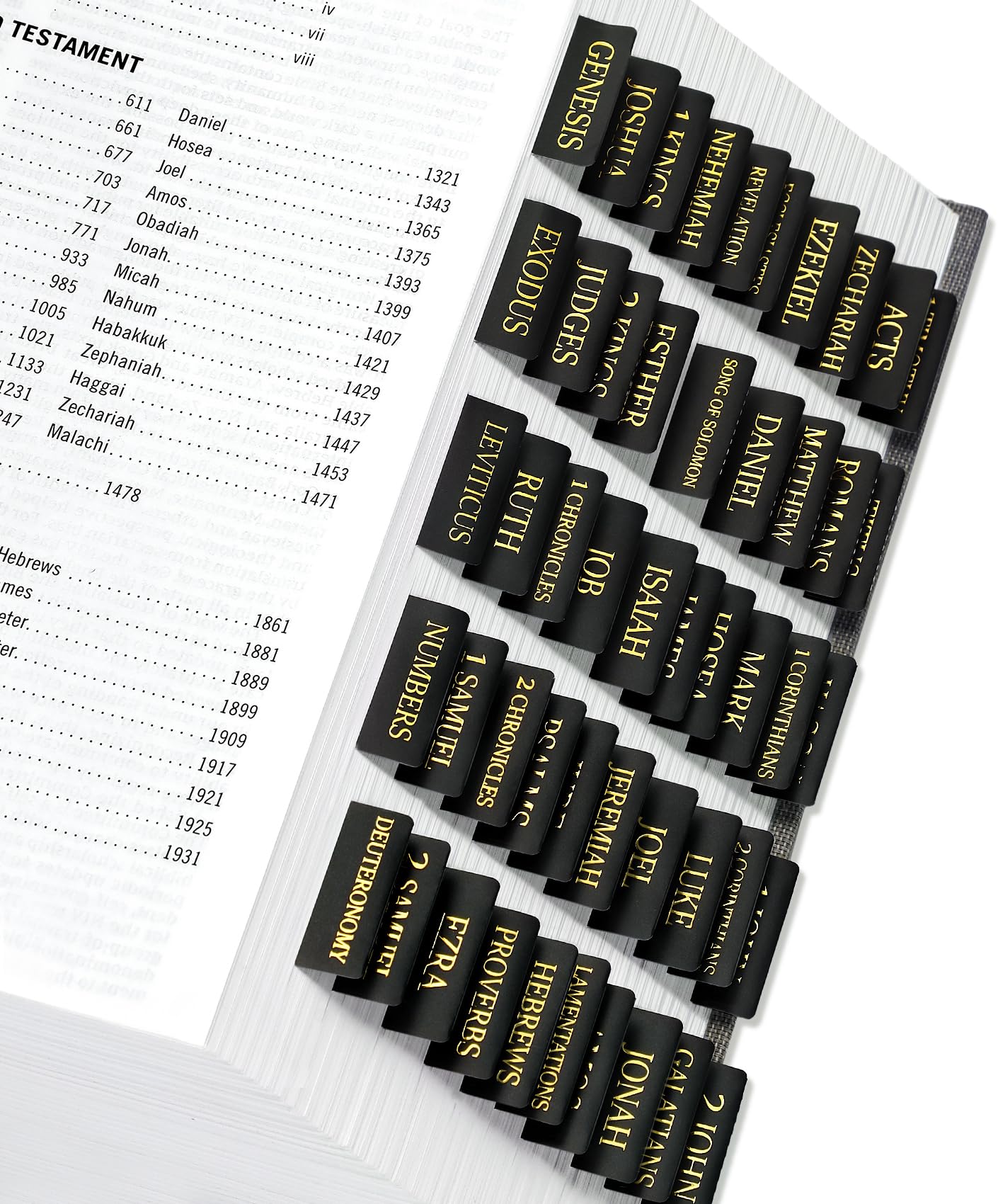 Large Print Laminated Bible Tabs for Easy Navigation