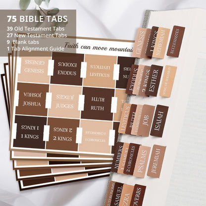 Large Print Laminated Bible Tabs for Easy Navigation