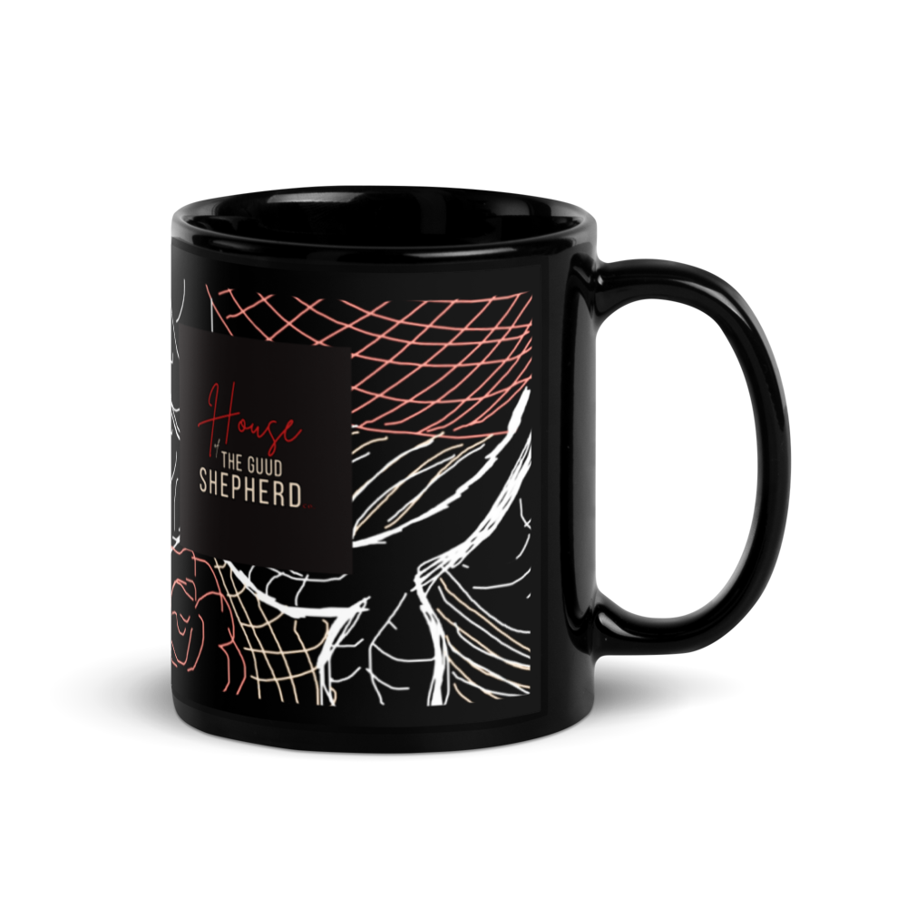 House of the Guud Shepherd Black Glossy Mug